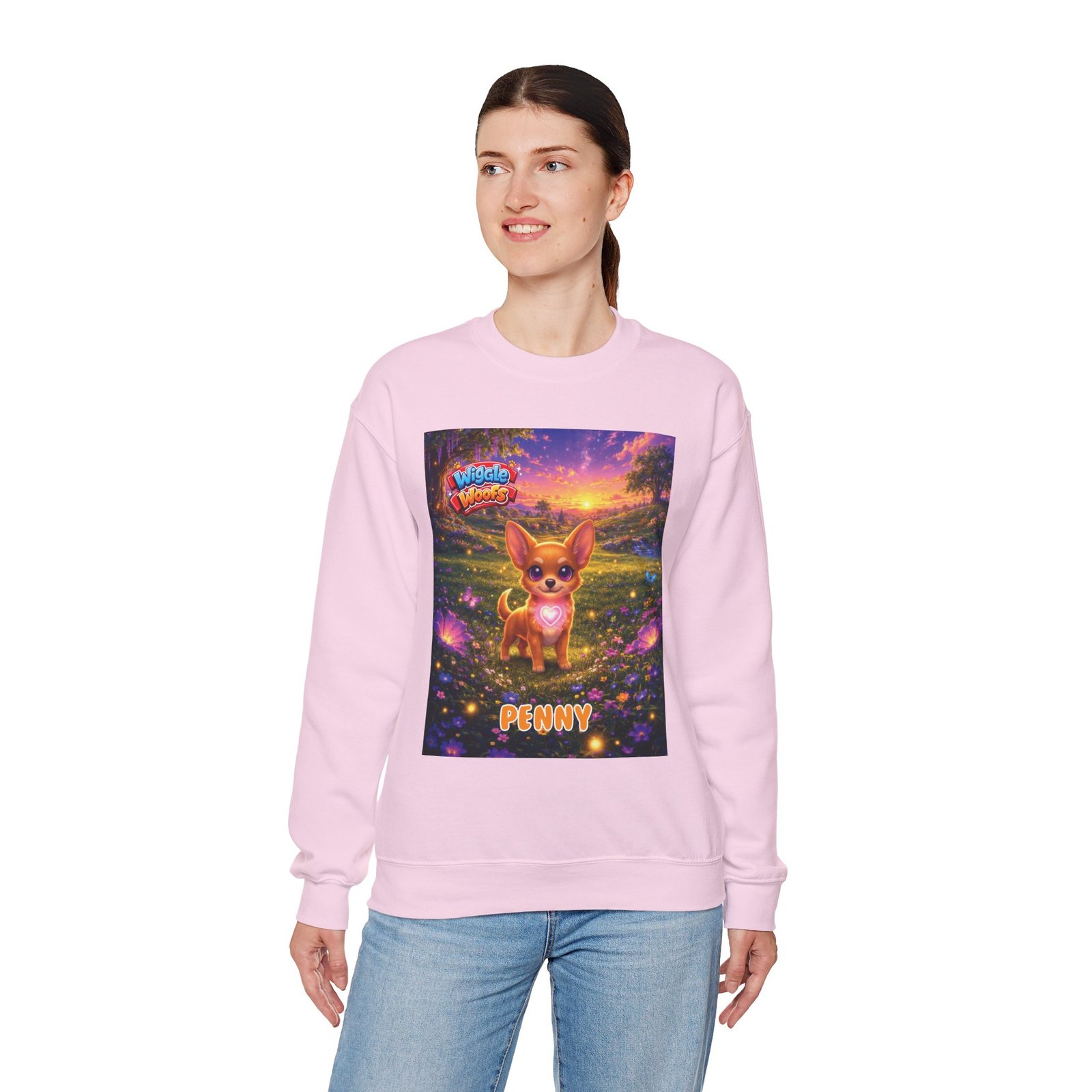 'Penny' Wiggle Woofs™ Unisex Heavy Blend™ Crewneck Sweatshirt - Image 14
