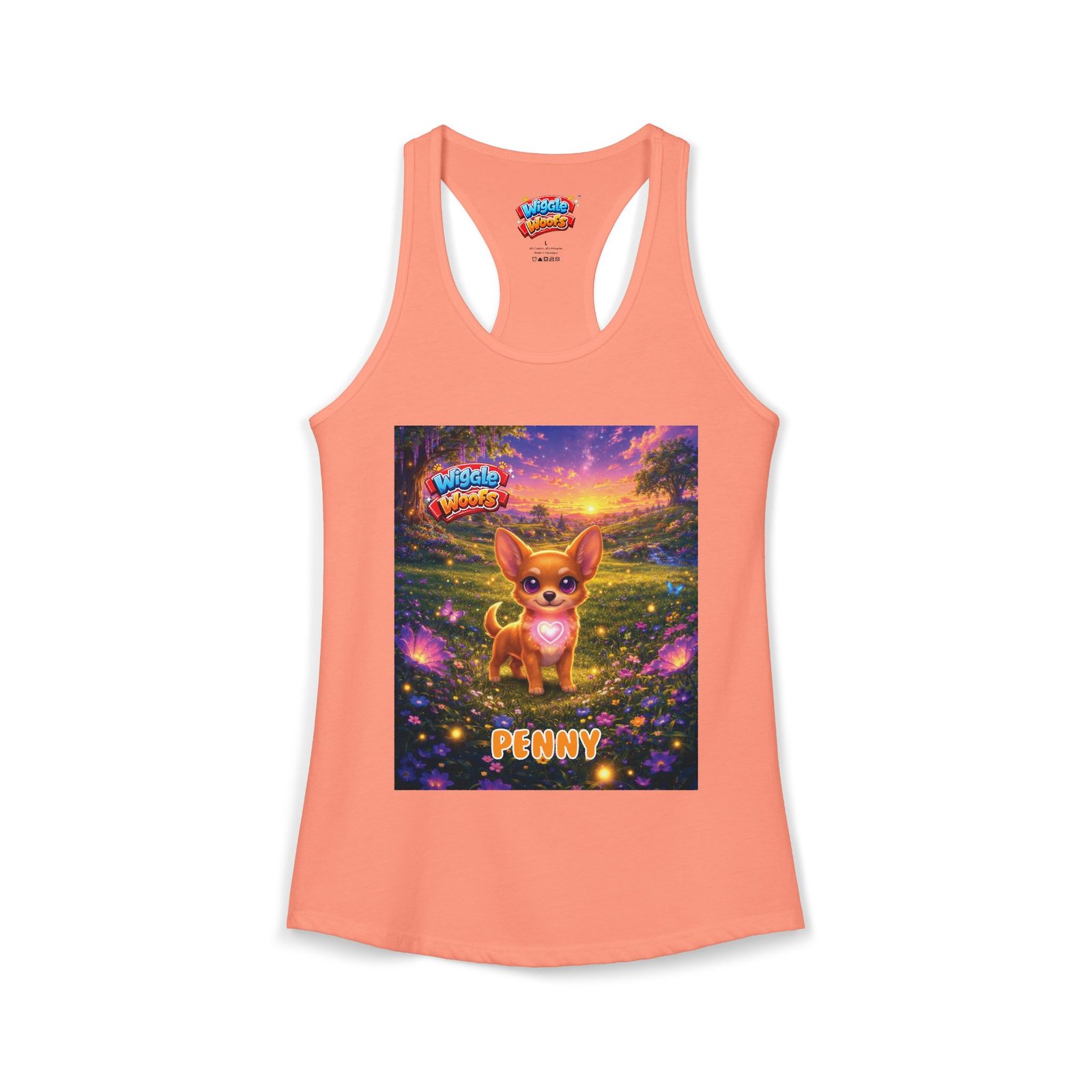 'Penny' Wiggle Woofs™ Women's Ideal Racerback Tank - Image 41
