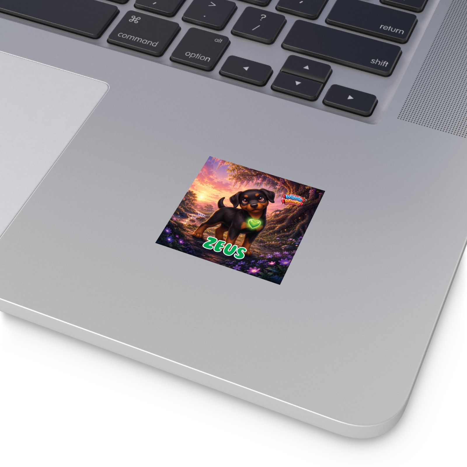 Zeus Wiggle Woofs™ Square Vinyl Stickers - Image 4