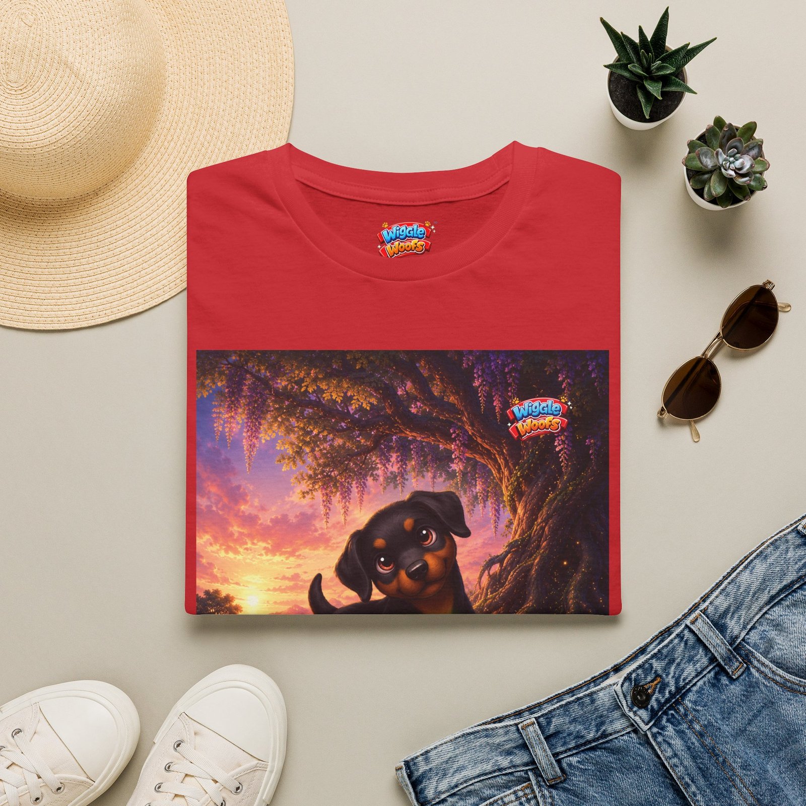 Zeus Wiggle Woofs™ Unisex Softstyle T-Shirt - Image 33