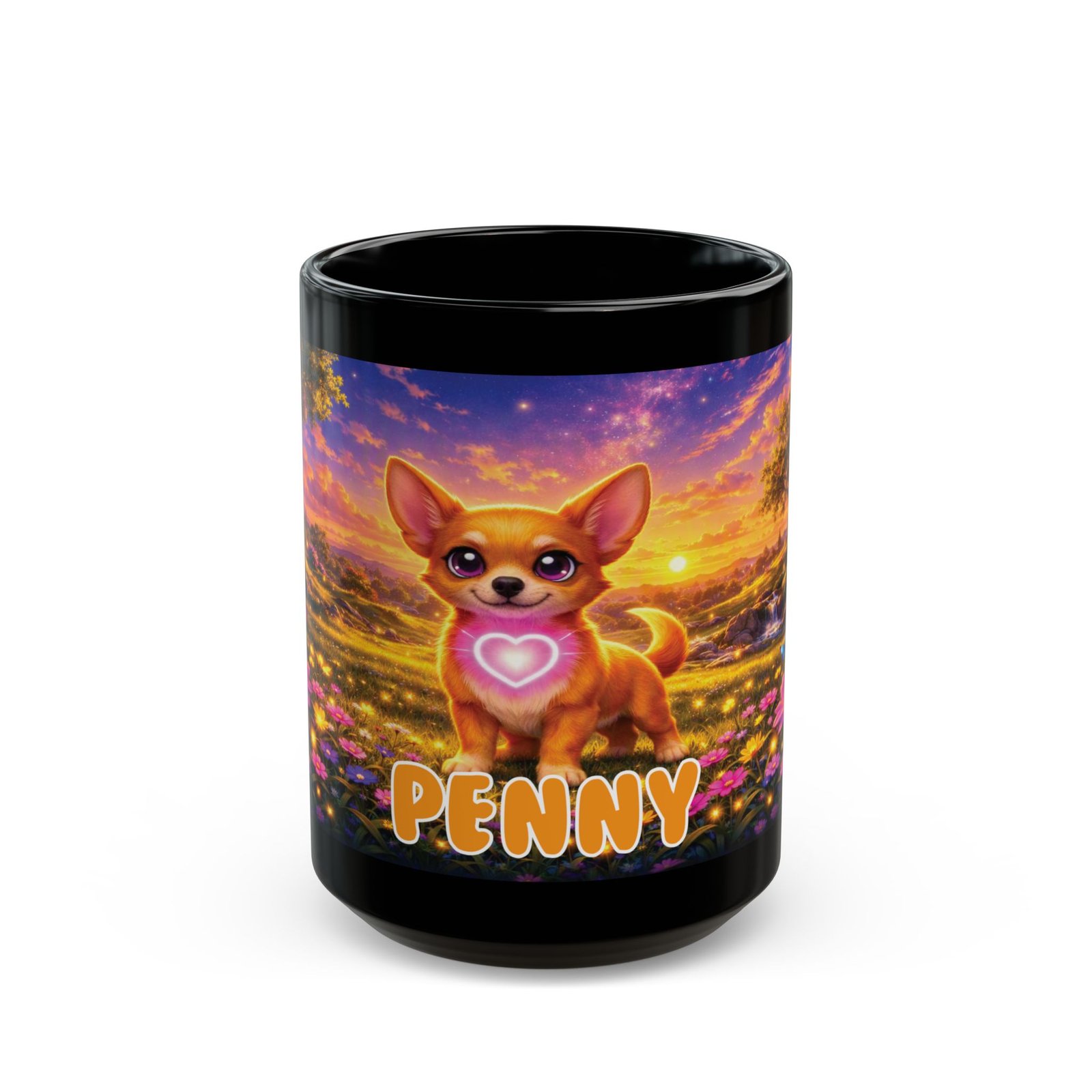 'Penny' Wiggle Woofs™ Black Mug (11oz, 15oz) - Image 5