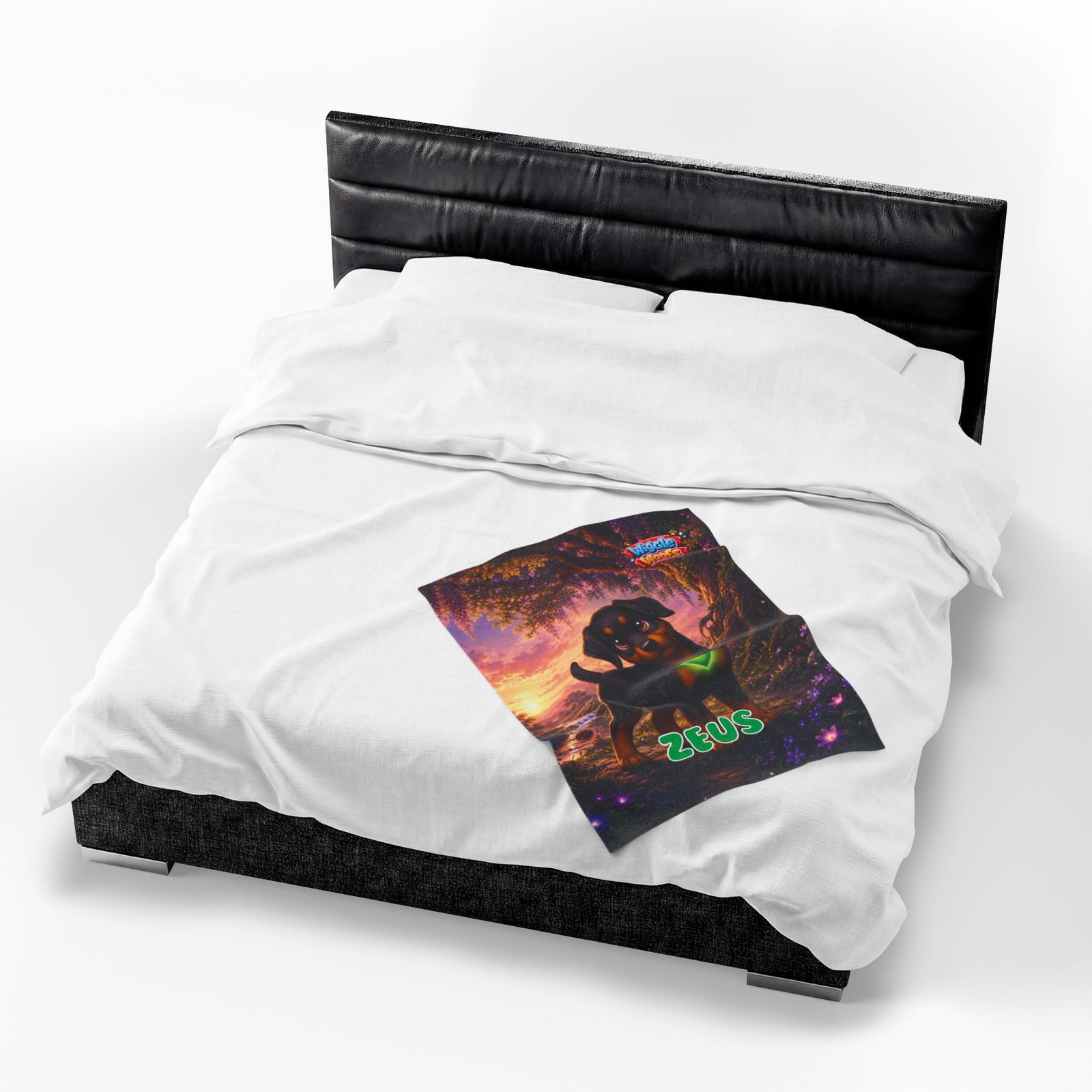 Zeus Wiggle Woofs™ Velveteen Plush Blanket - Image 10