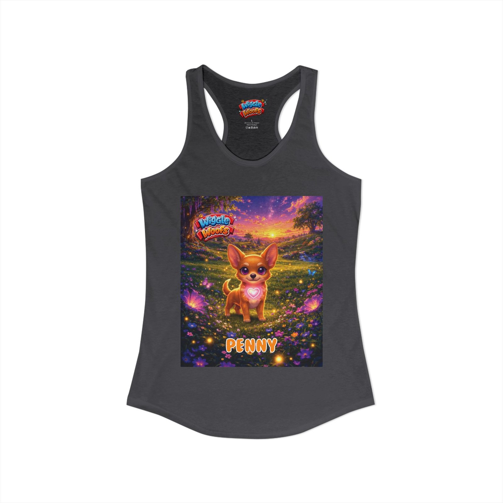 'Penny' Wiggle Woofs™ Women's Ideal Racerback Tank - Image 26
