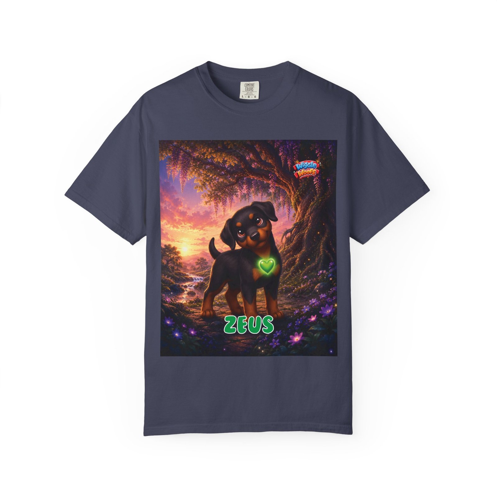Zeus Wiggle Woofs™ Unisex Garment-Dyed T-shirt - Image 10