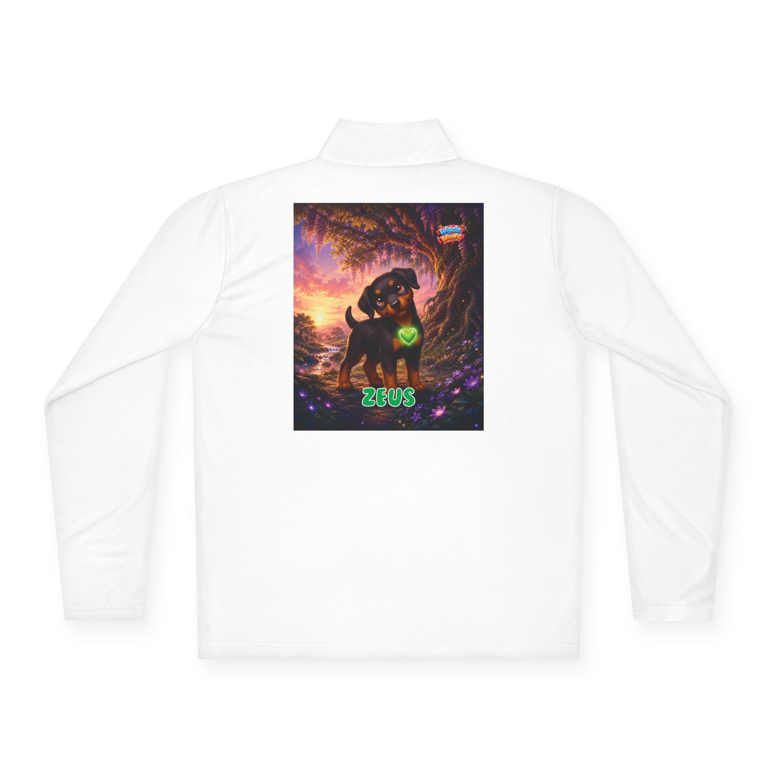 Zeus Wiggle Woofs™ Unisex Quarter-Zip Pullover - Image 2
