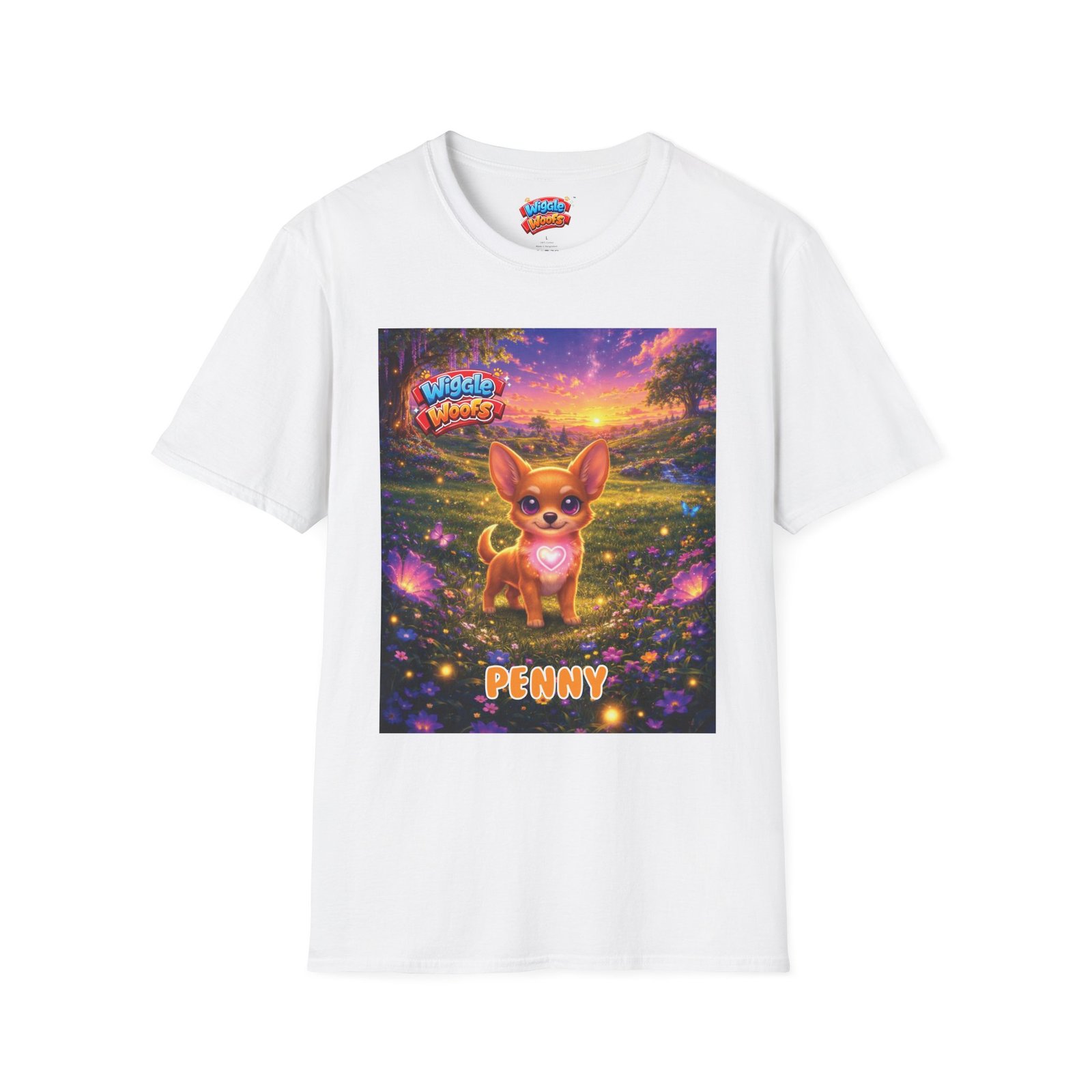 'Penny' Wiggle Woofs™ Unisex Softstyle T-Shirt - Image 3