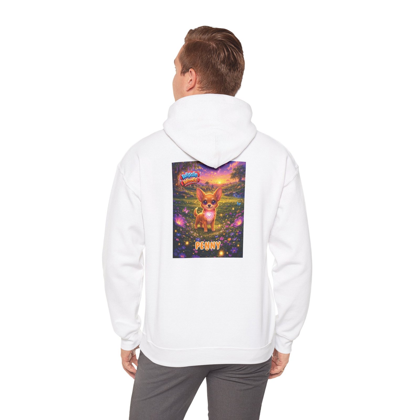 'Penny' Wiggle Woofs™ Unisex Heavy Blend™ Hooded Sweatshirt - Image 4