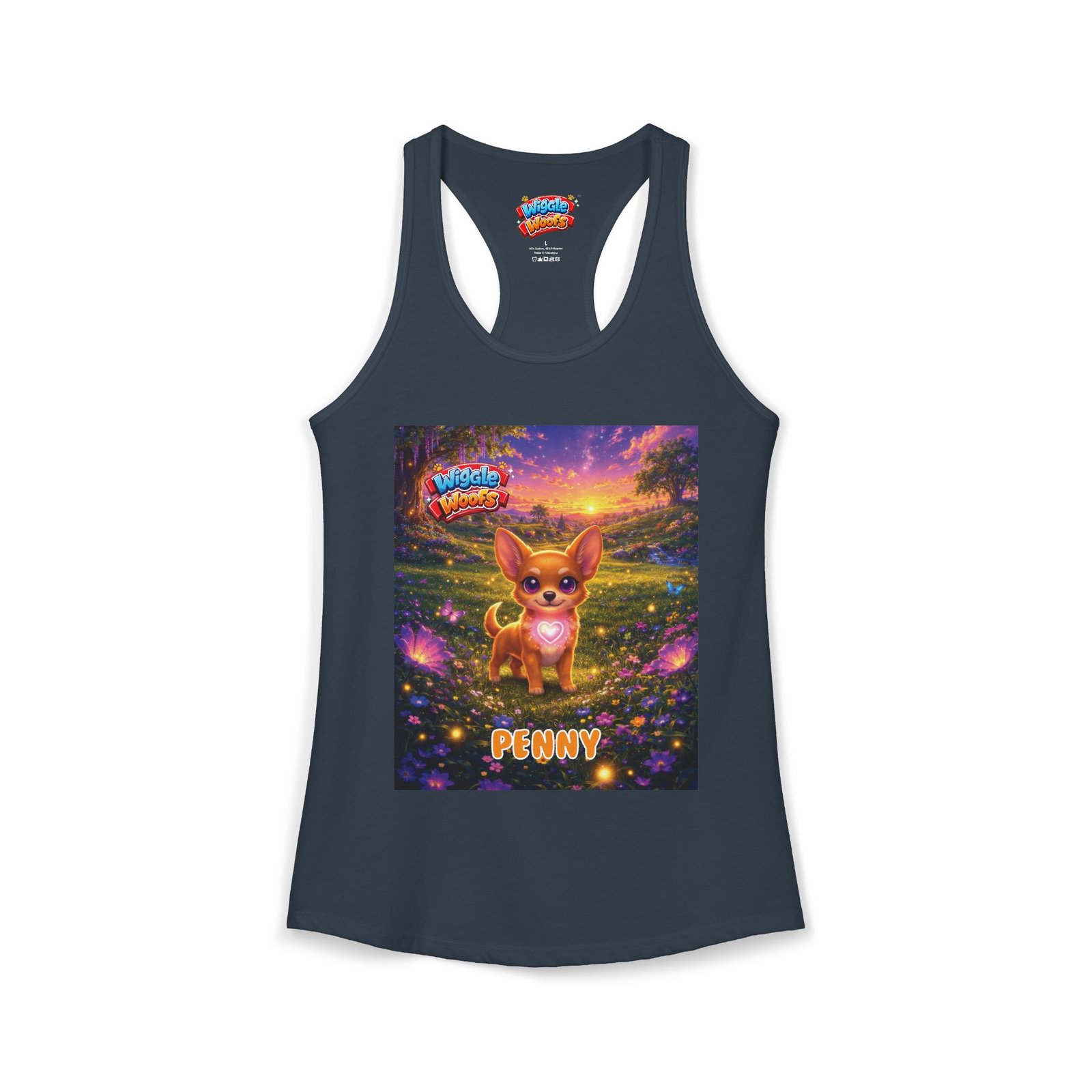 'Penny' Wiggle Woofs™ Women's Ideal Racerback Tank - Image 17