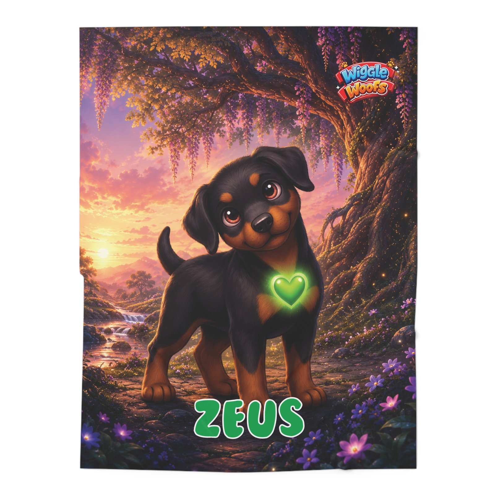Zeus Wiggle Woofs™ Baby Swaddle Blanket