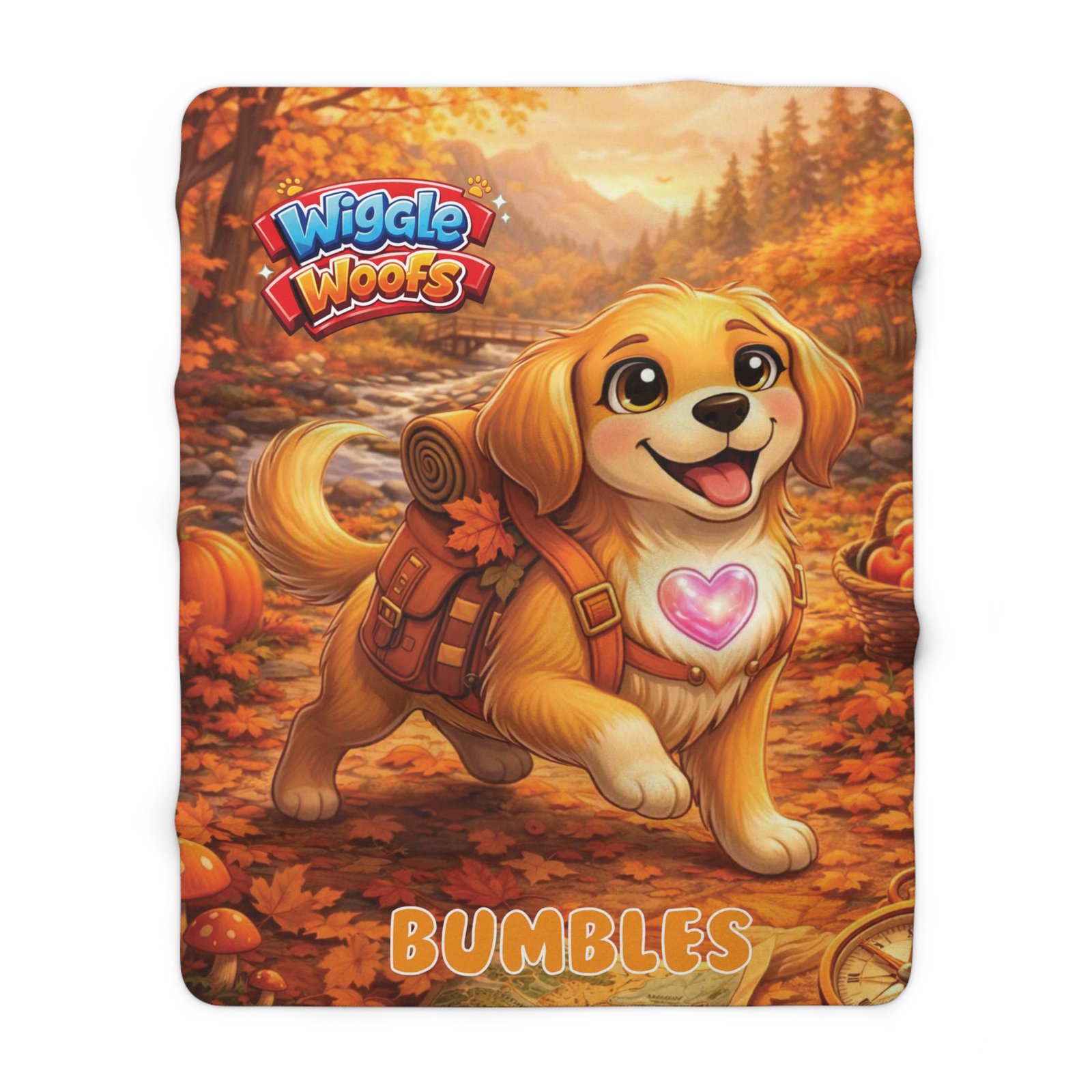 'Bumbles' Wiggle Woofs™ Sherpa Fleece Blanket - Image 5