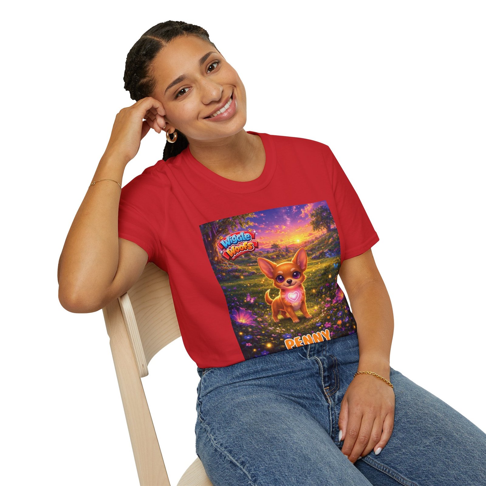'Penny' Wiggle Woofs™ Unisex Softstyle T-Shirt - Image 18