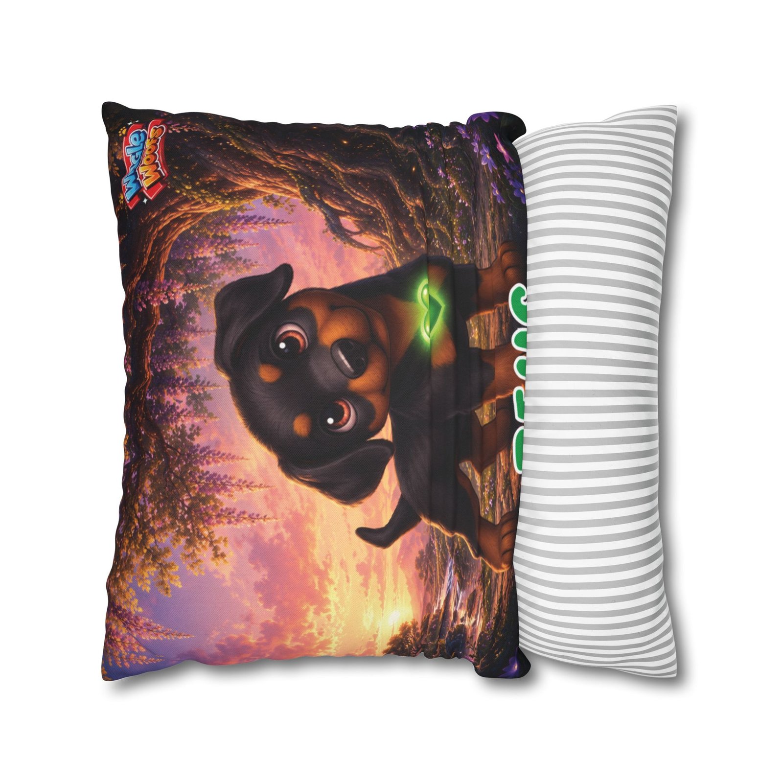 Zeus Wiggle Woofs™ Spun Polyester Square Pillowcase - Image 16