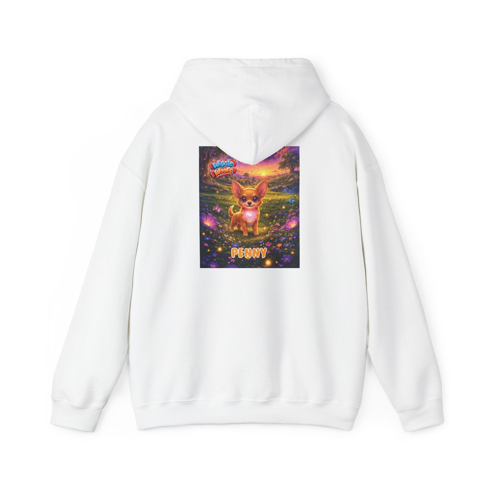 'Penny' Wiggle Woofs™ Unisex Heavy Blend™ Hooded Sweatshirt - Image 3
