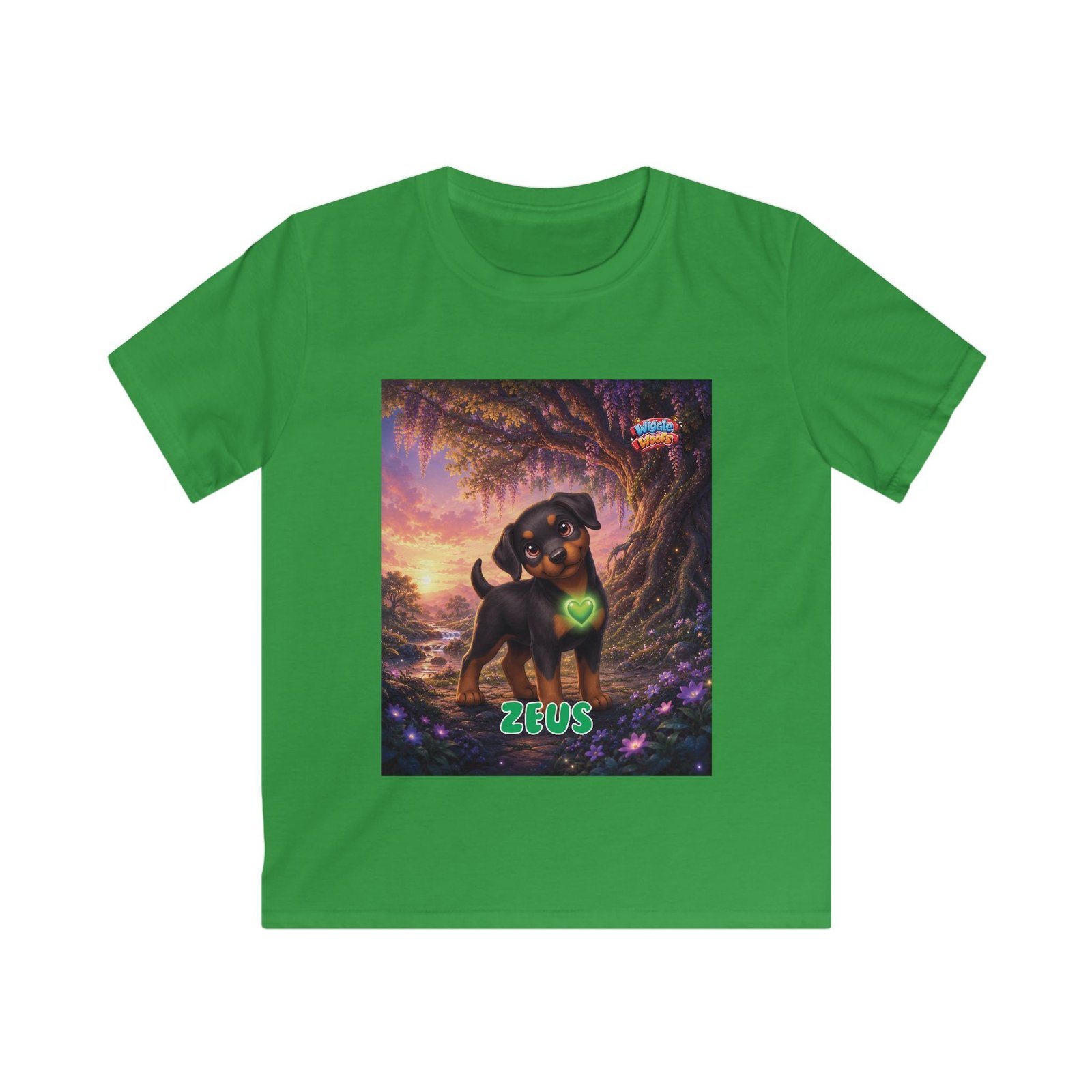 Zeus Wiggle Woofs™ Kids Softstyle Tee - Image 7