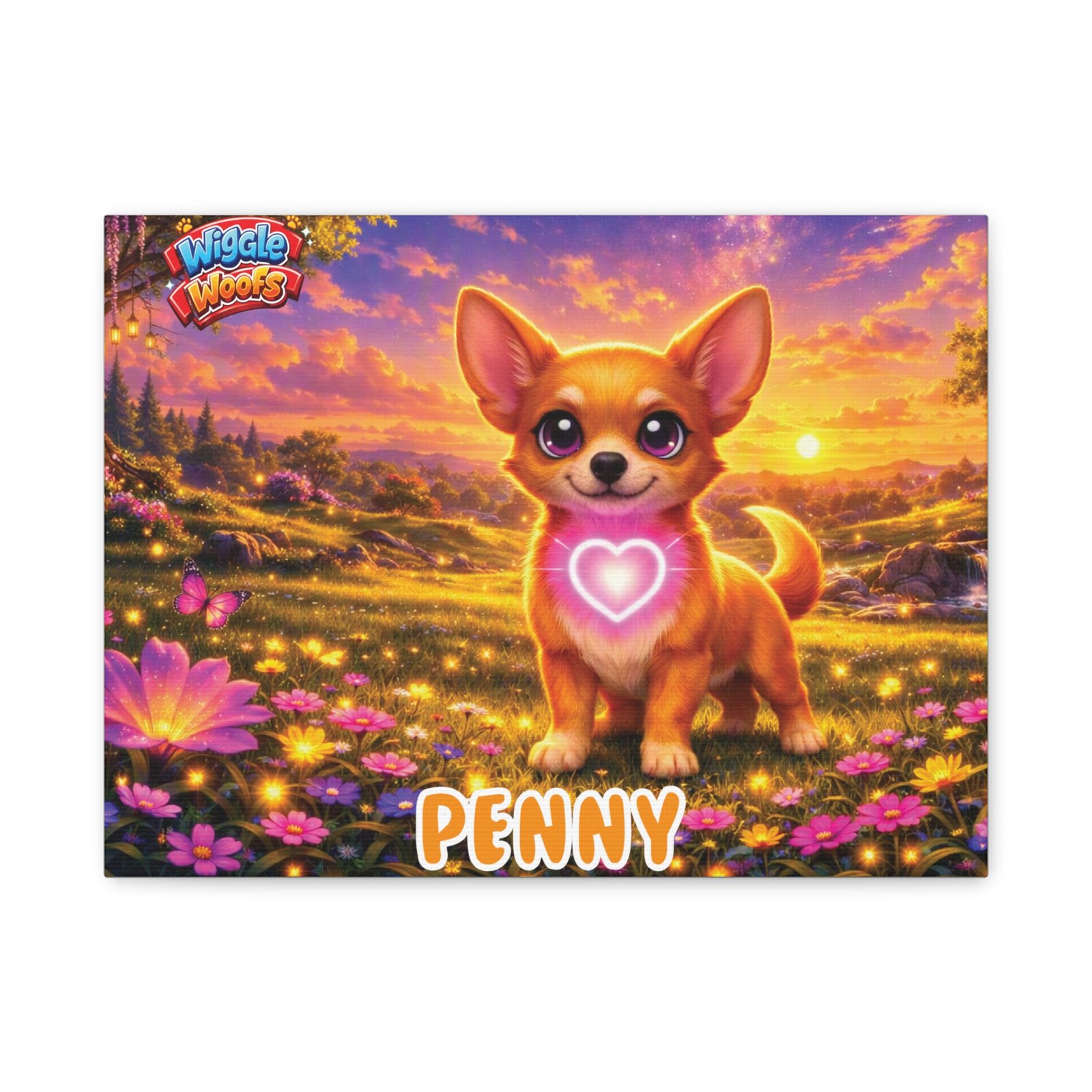 'Penny' Wiggle Woofs™ Matte Canvas, Stretched, 1.25" - Image 13