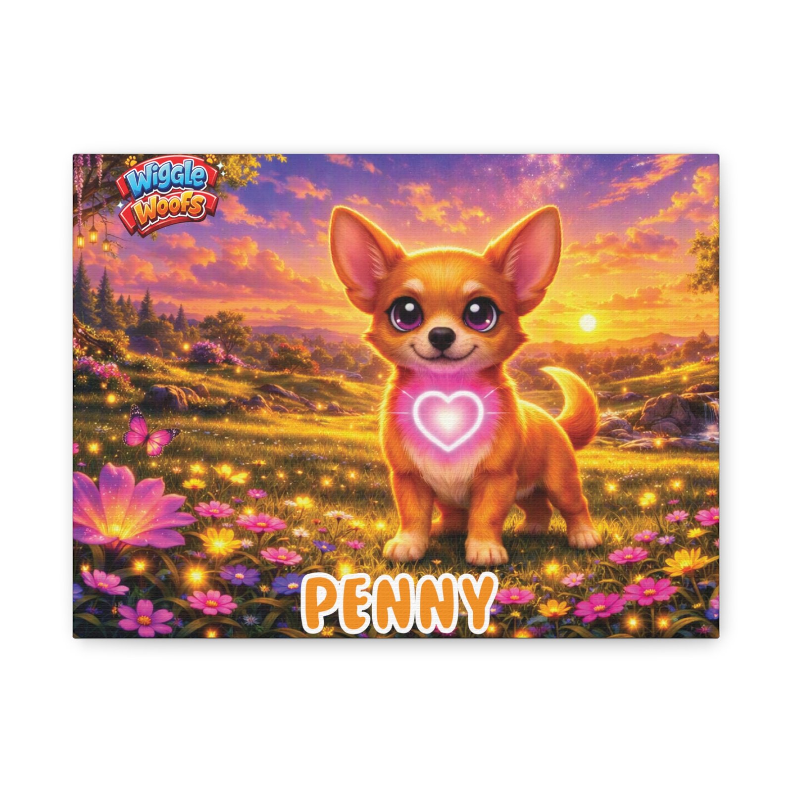 'Penny' Wiggle Woofs™ Matte Canvas, Stretched, 1.25" - Image 5