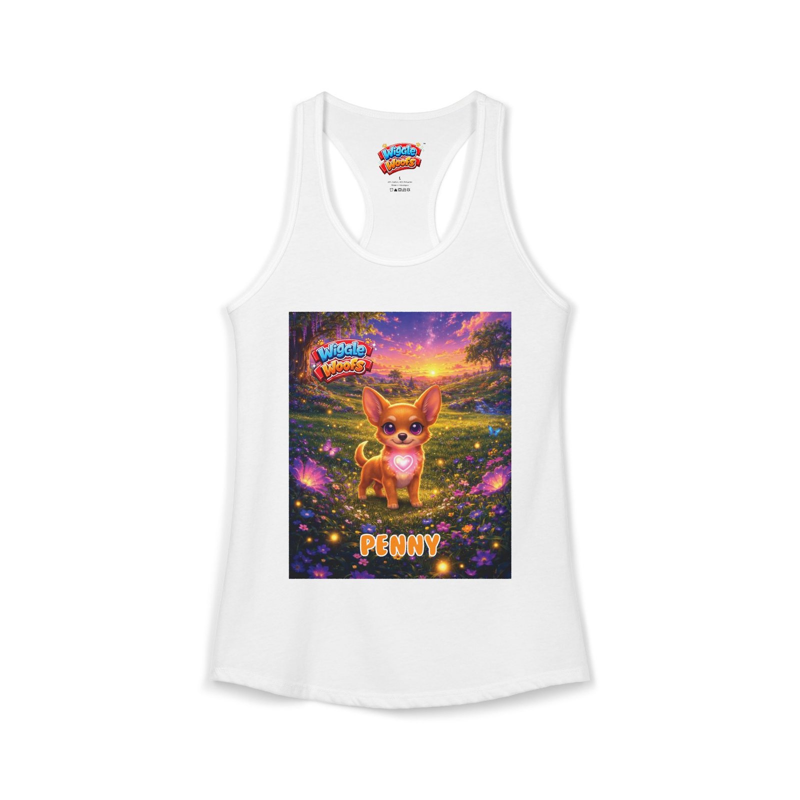 'Penny' Wiggle Woofs™ Women's Ideal Racerback Tank - Image 5
