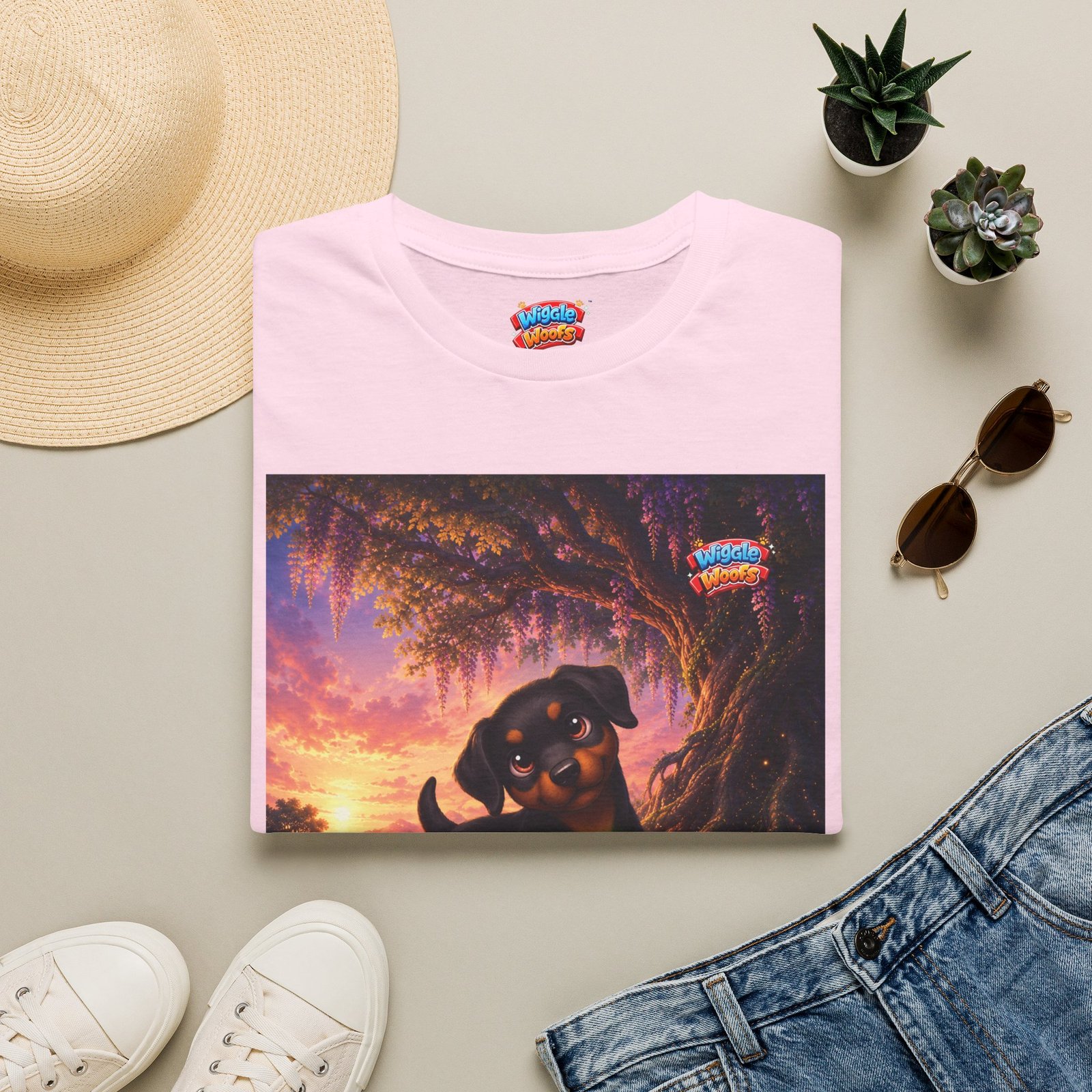 Zeus Wiggle Woofs™ Unisex Softstyle T-Shirt - Image 25