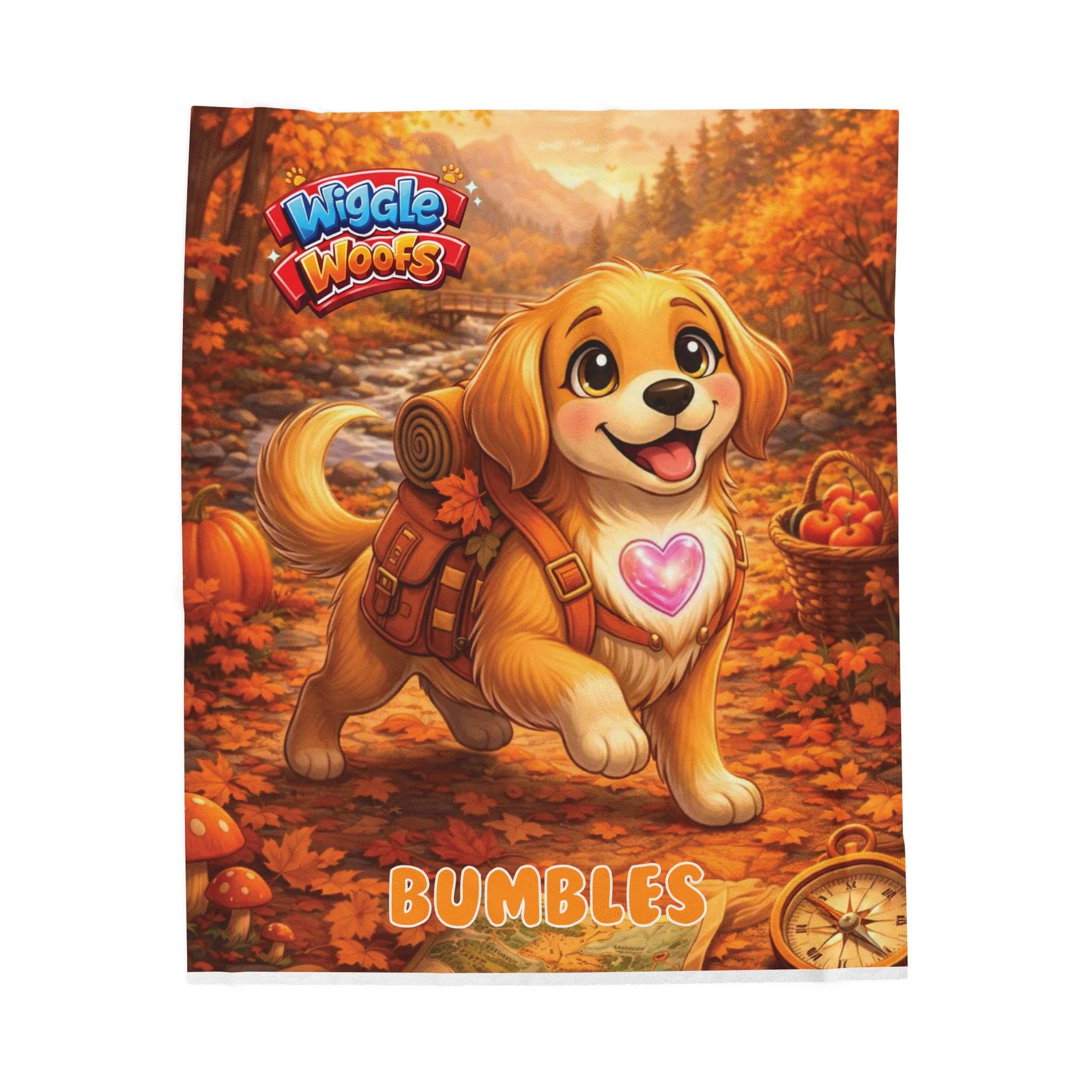 'Bumbles' Wiggle Woofs™ Velveteen Plush Blanket - Image 2