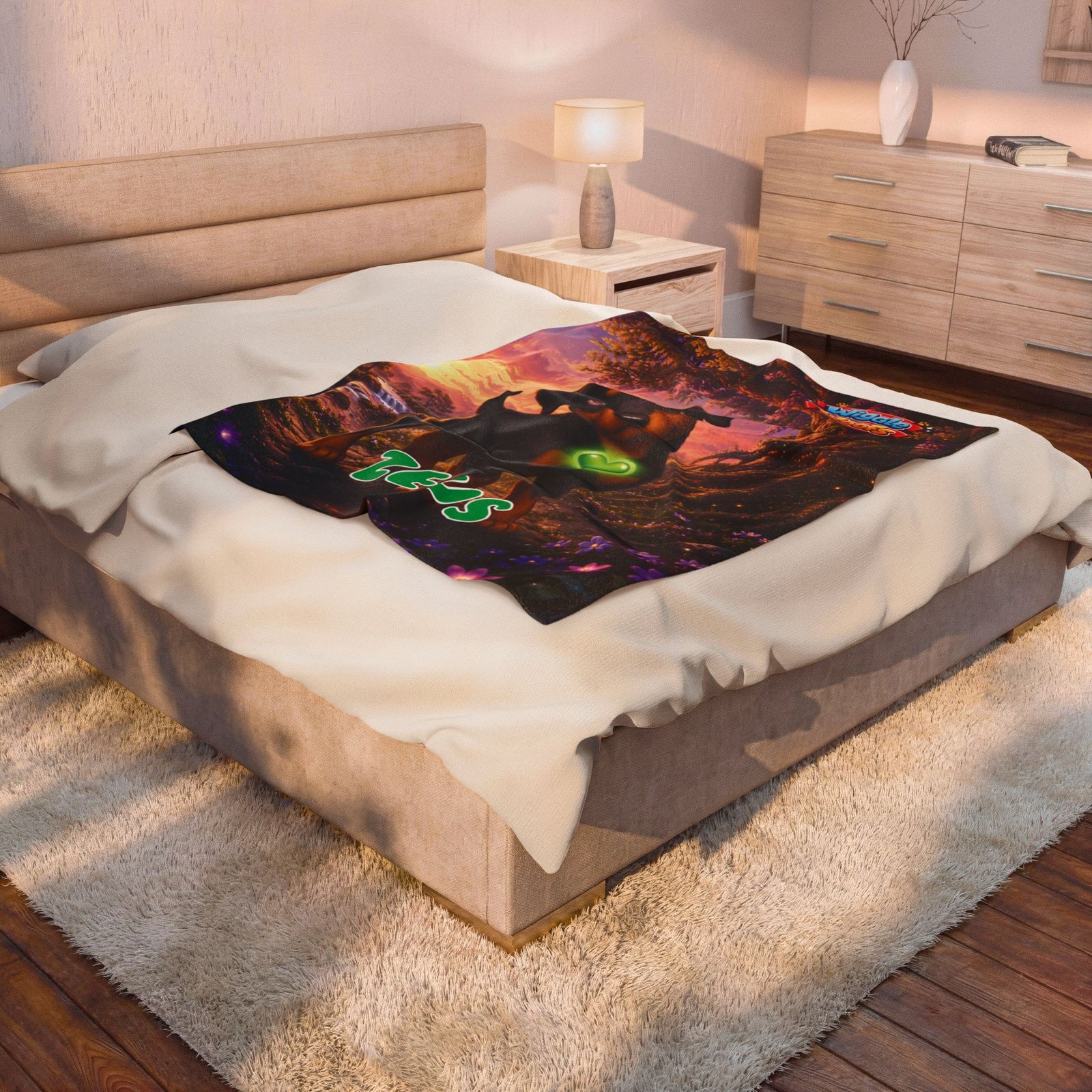 Zeus Wiggle Woofs™ Velveteen Plush Blanket - Image 4