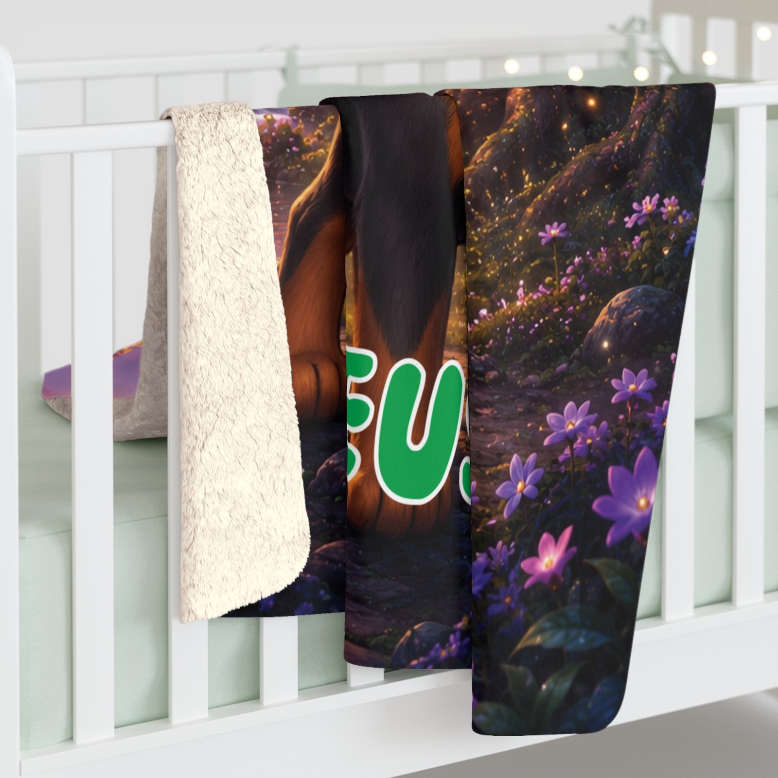 Zeus Wiggle Woofs™ Sherpa Fleece Blanket - Image 4
