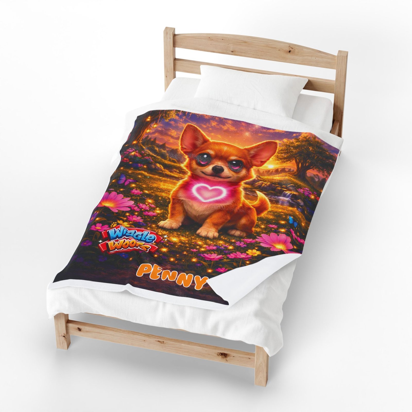 'Penny' Wiggle Woofs™ Velveteen Plush Blanket - Image 5