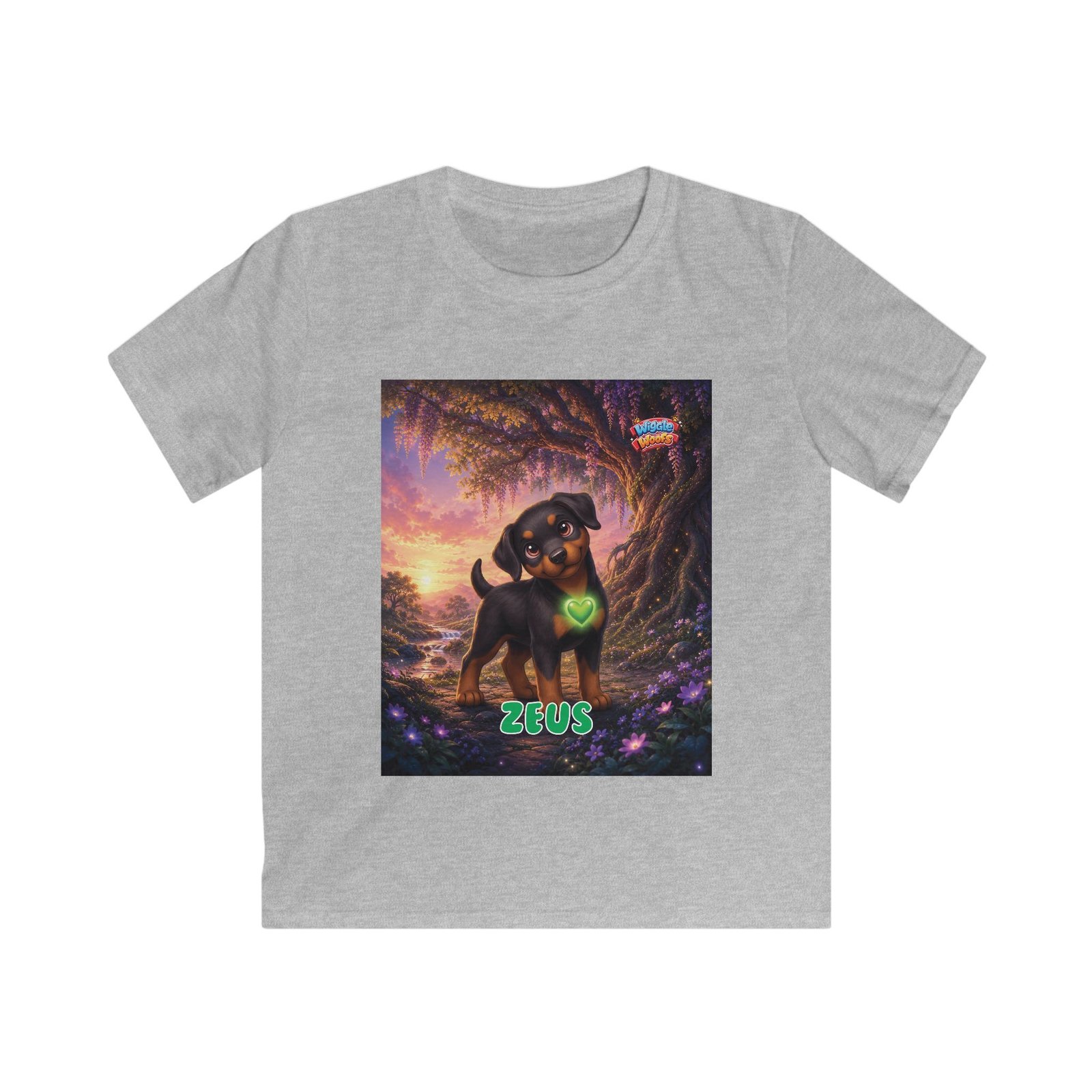 Zeus Wiggle Woofs™ Kids Softstyle Tee - Image 6