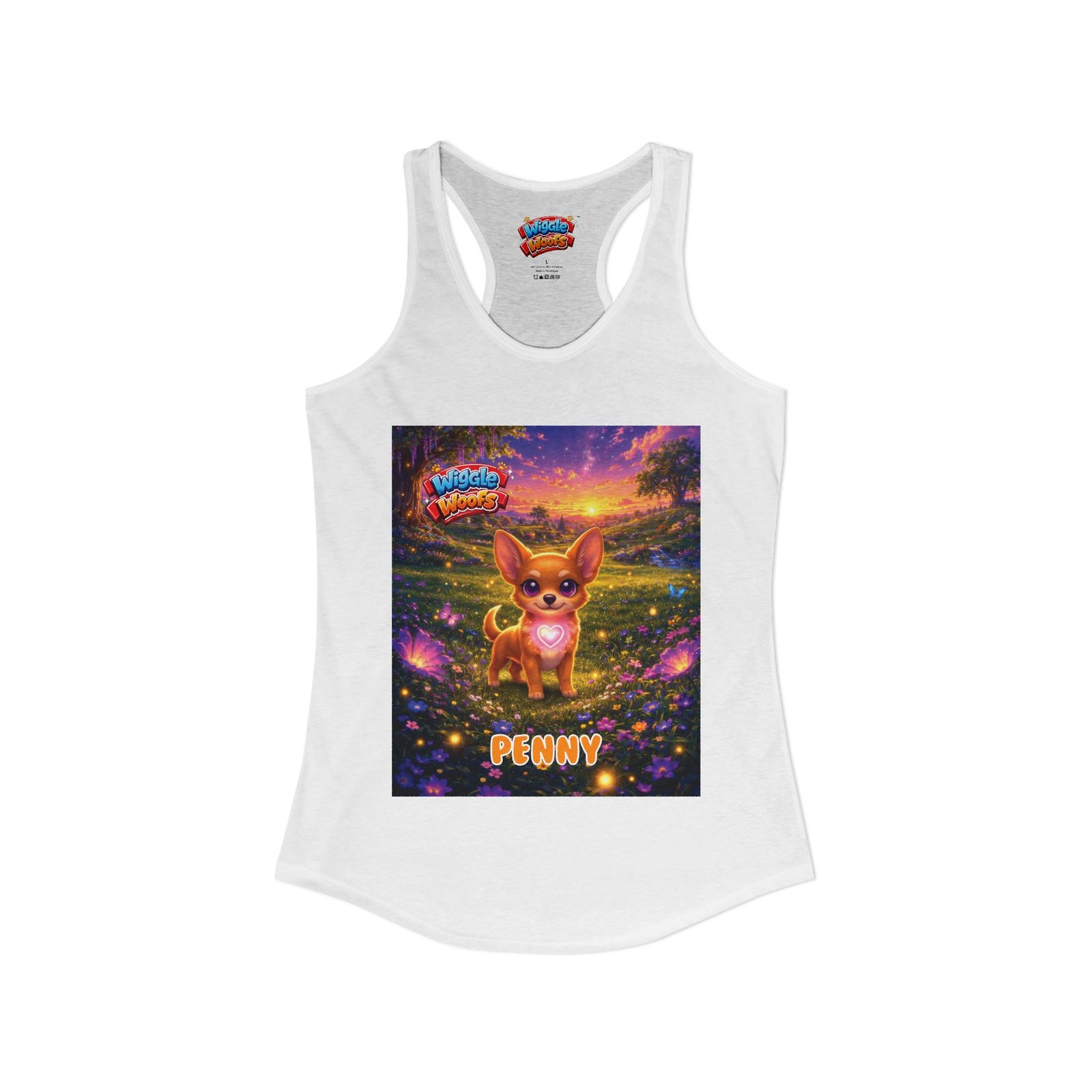 'Penny' Wiggle Woofs™ Women's Ideal Racerback Tank - Image 6