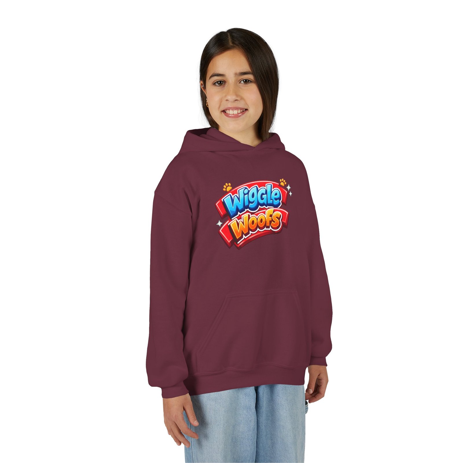 Zeus Wiggle Woofs™ Youth Heavy Blend Hooded Sweatshirt - Image 8