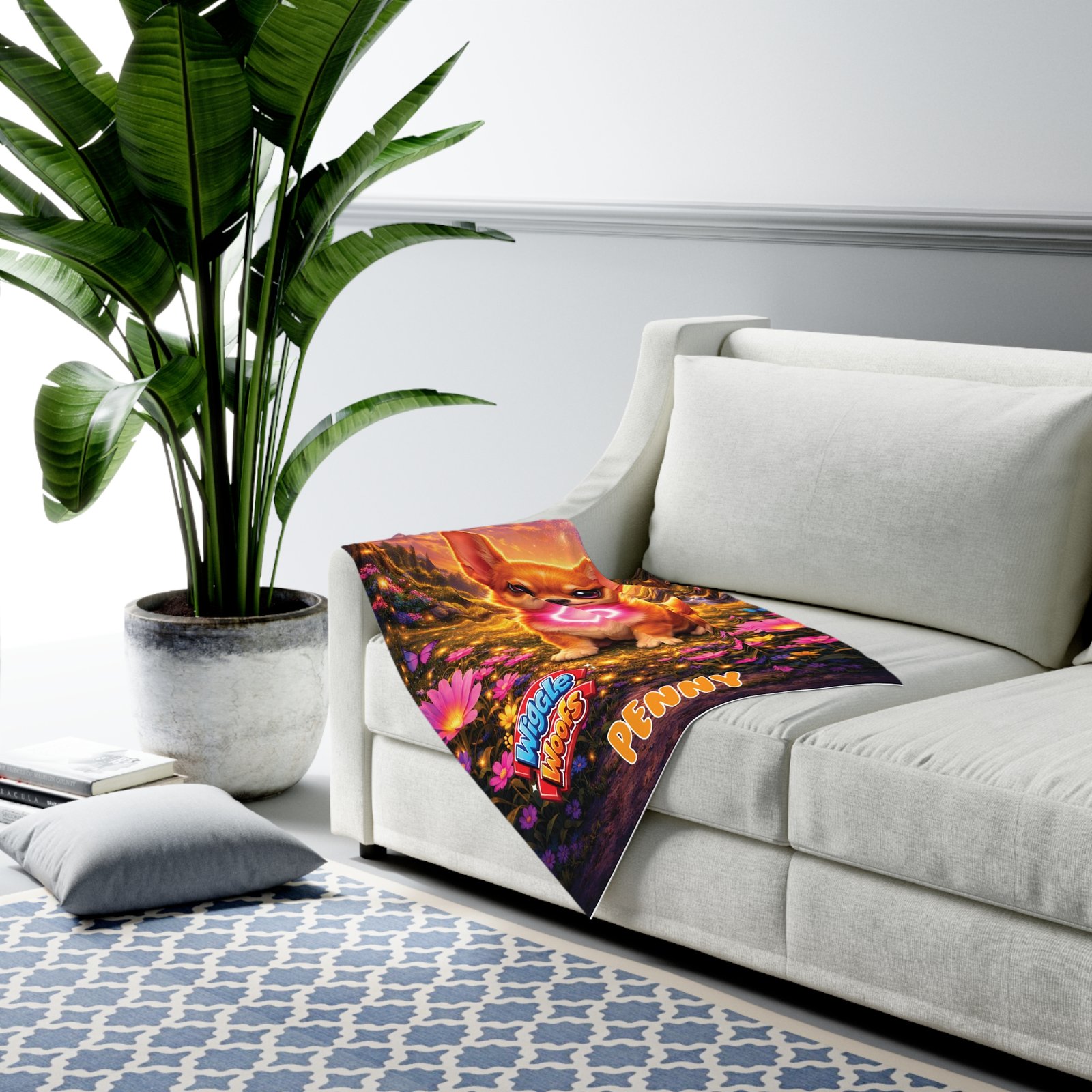 'Penny' Wiggle Woofs™ Baby Swaddle Blanket - Image 4