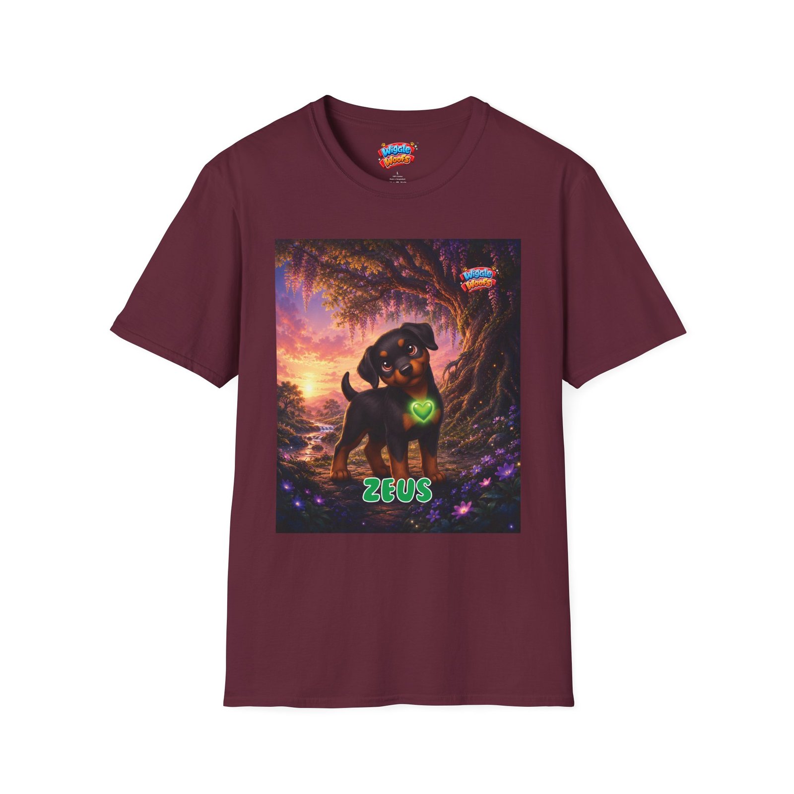 Zeus Wiggle Woofs™ Unisex Softstyle T-Shirt - Image 15