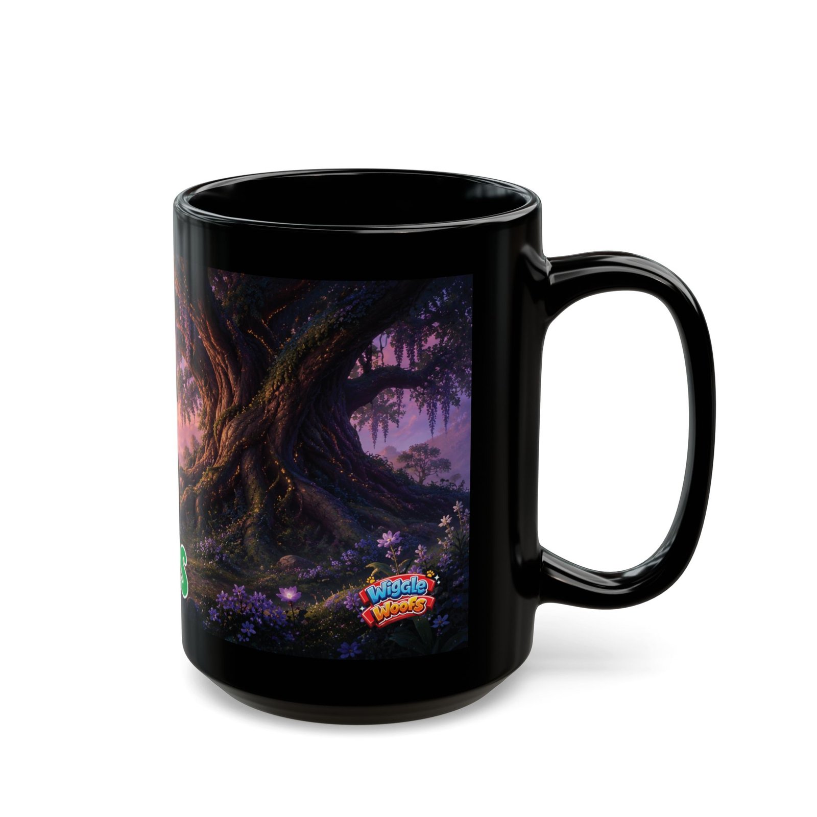 Zeus Wiggle Woofs™ Black Mug - Image 6