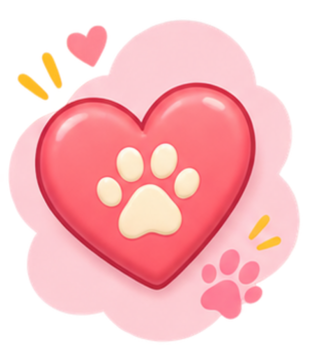 Heart and paw icon representing real pet personalities