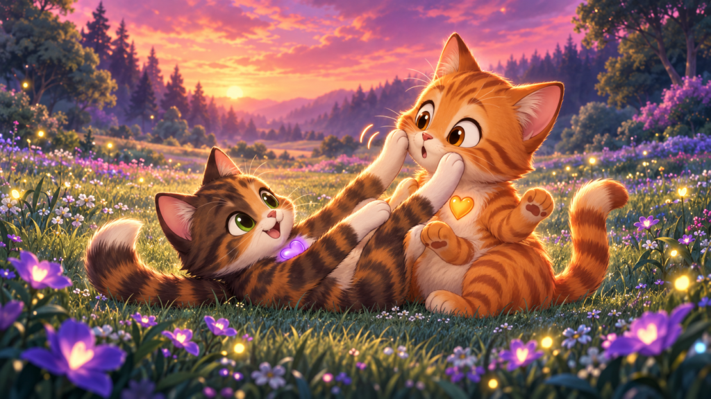 Reese playfully demonstrates a rabbit kick while Tigger reacts with exaggerated surprise.